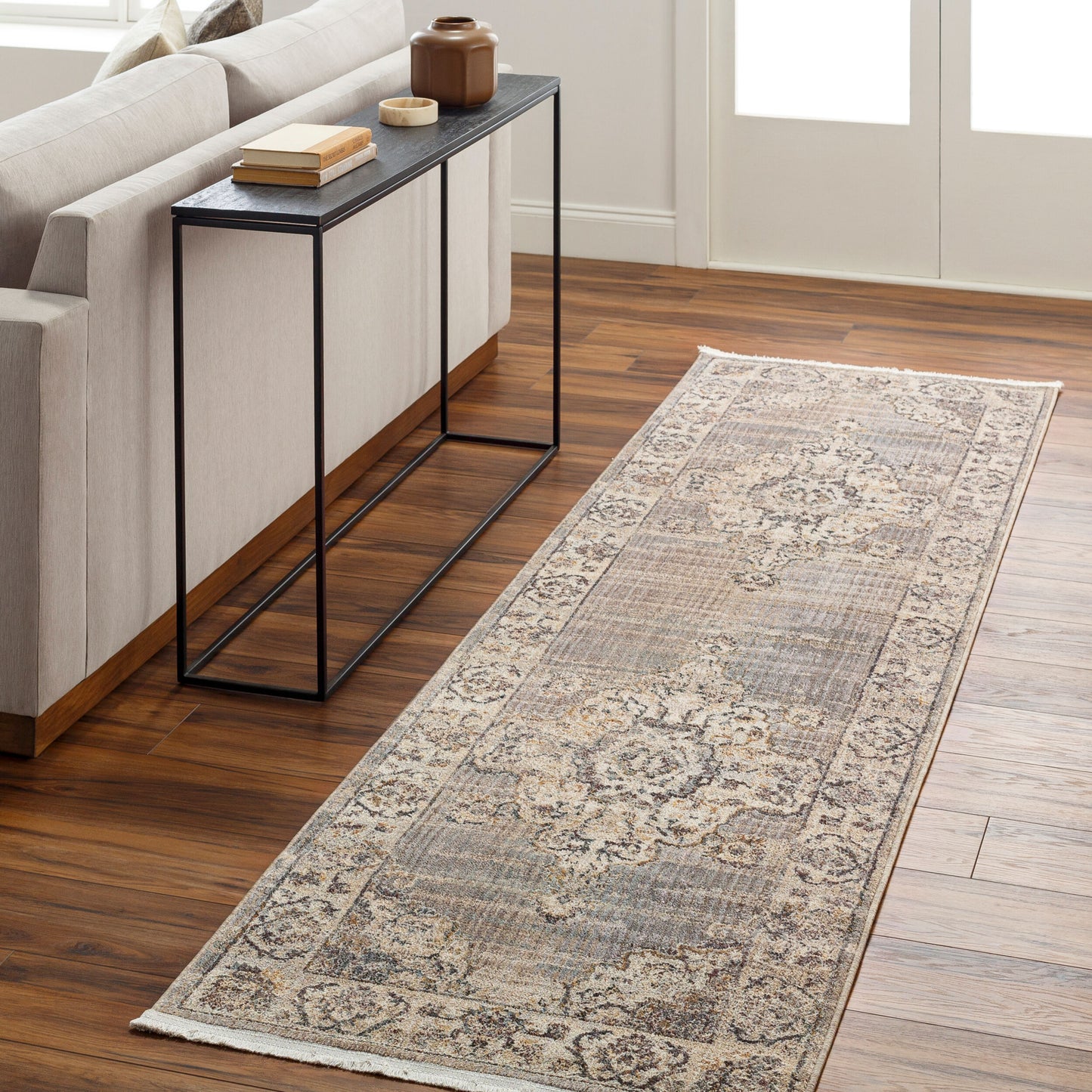 Aida AAD-2301 9ft Runner Machine Woven Runner Rug