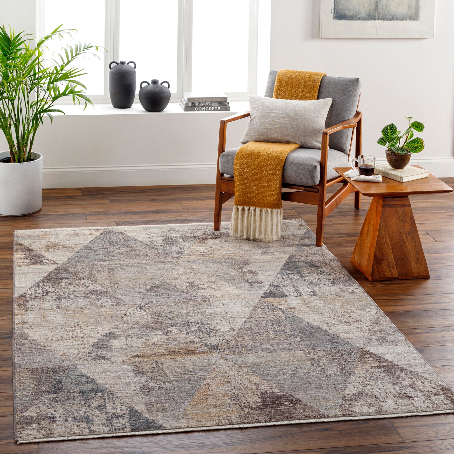 Aida AAD-2308 5' x 7' Machine Woven Area Rug