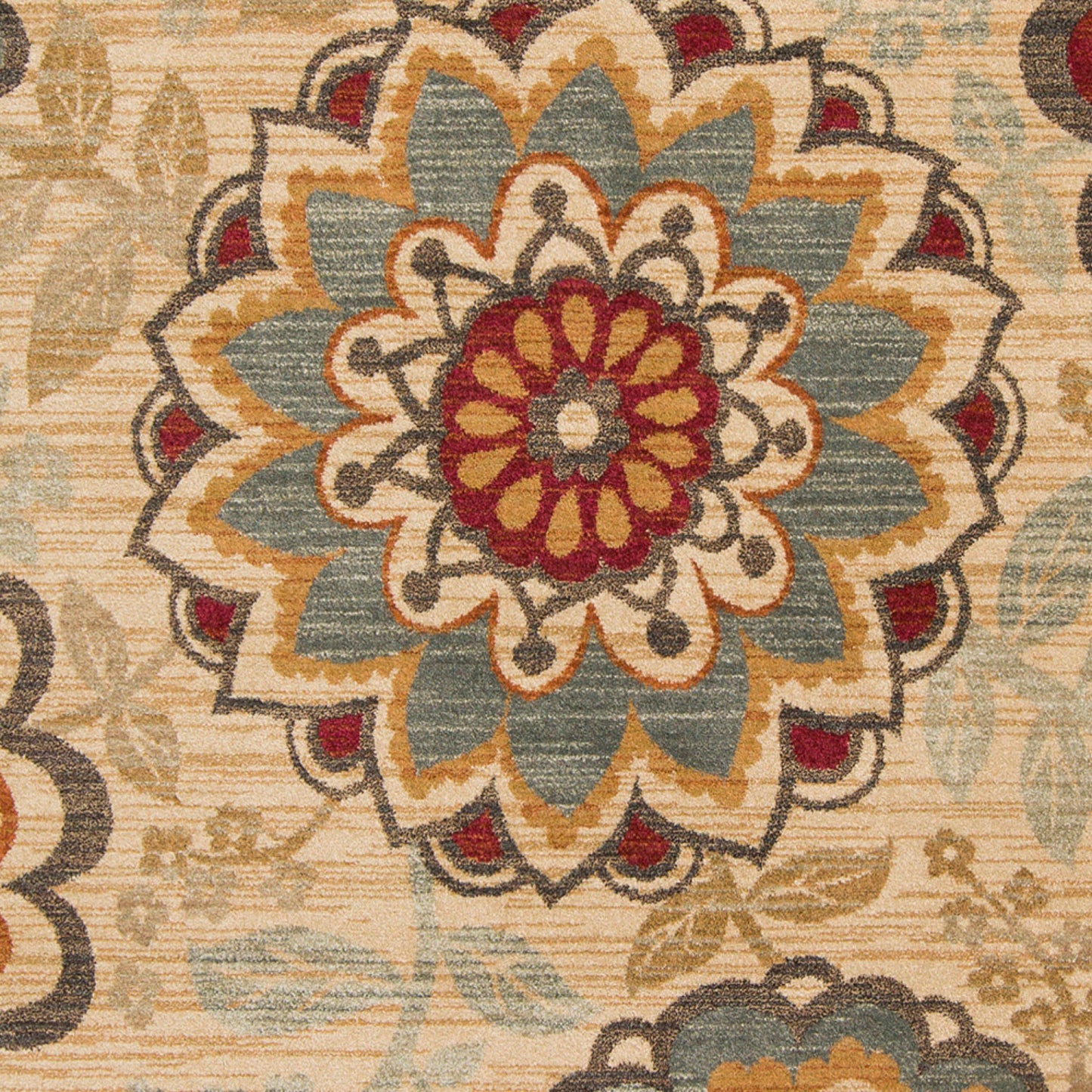 Alfombra decorativa tejida a máquina Arabesque ABS-3015 de 2' x 3'