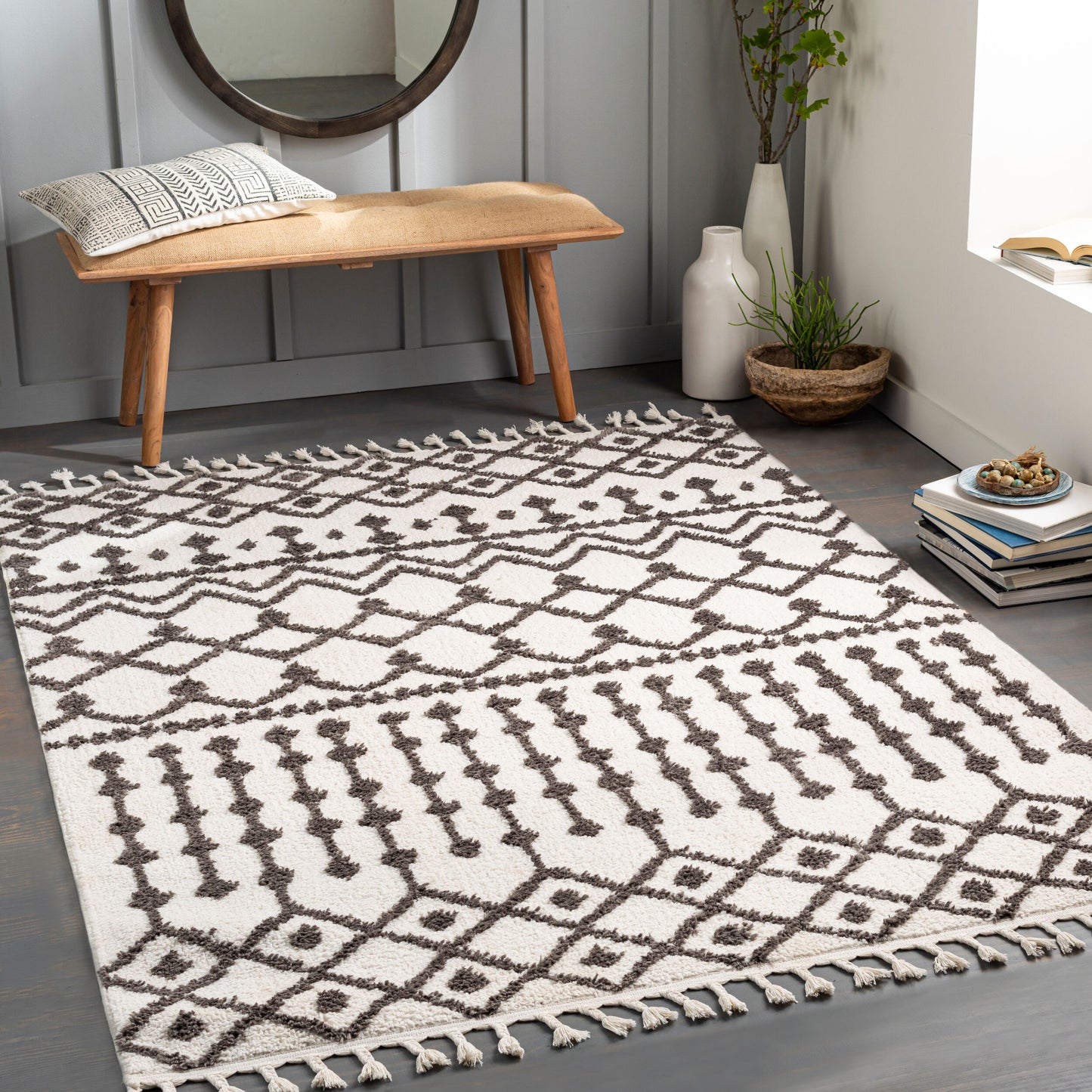 Alhambra AHB-2308 9' x 12' Machine Woven Area Rug