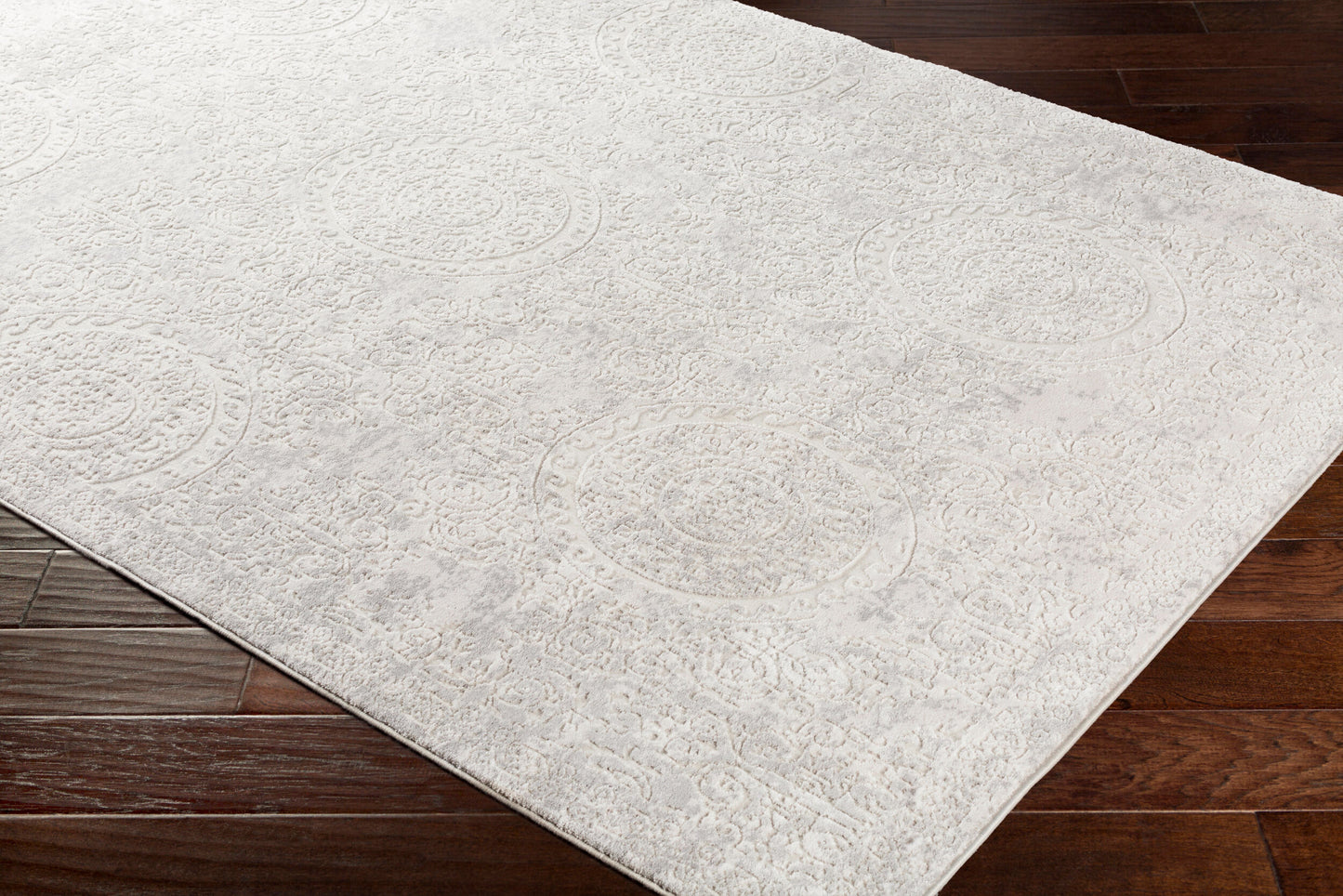 Aisha AIS-2307 6ft Round Machine Woven Area Rug