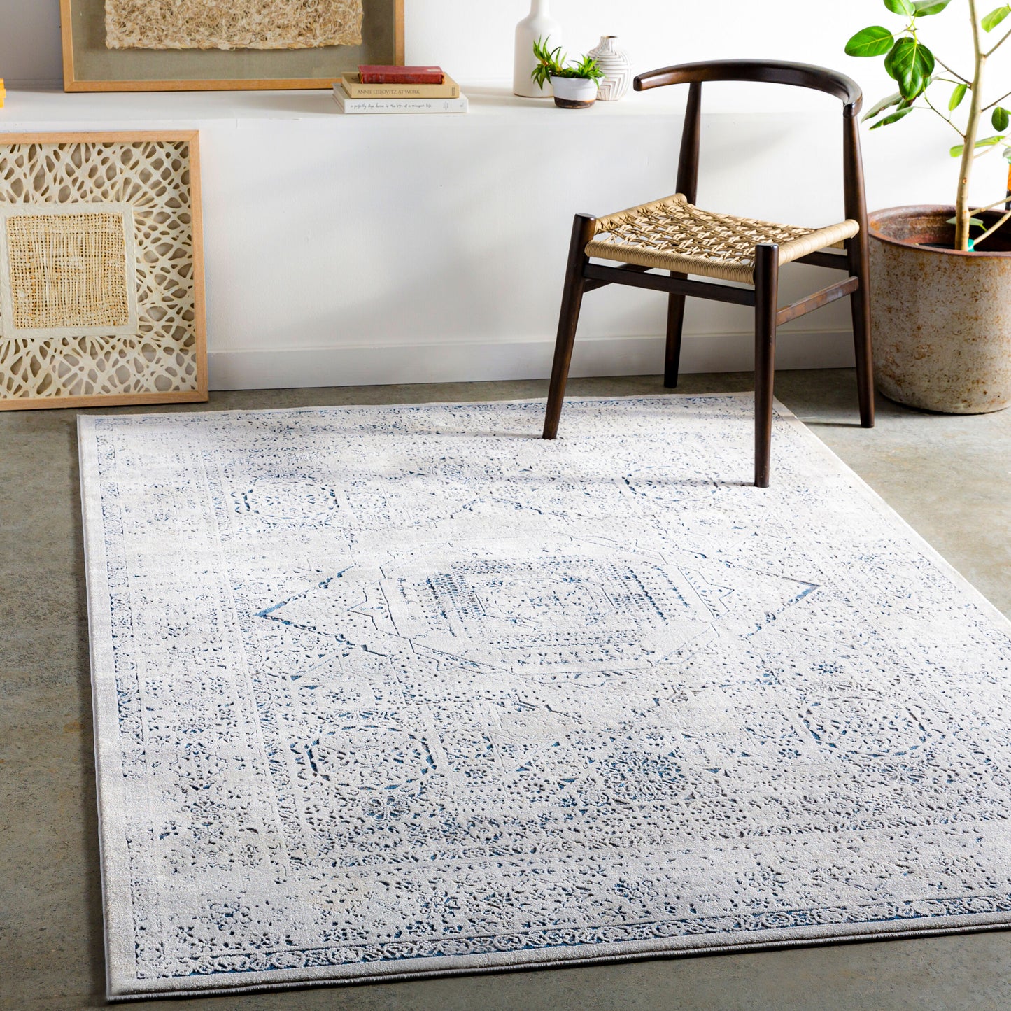 Aisha AIS-2318 3' x 5' Machine Woven Accent Rug