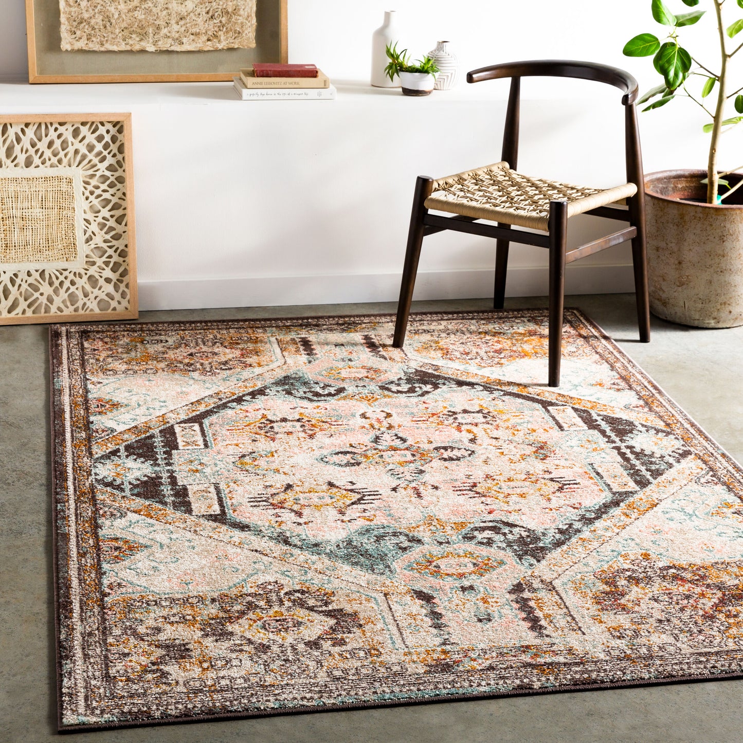 Ankara AKR-2325 5' x 7' Machine Woven Area Rug