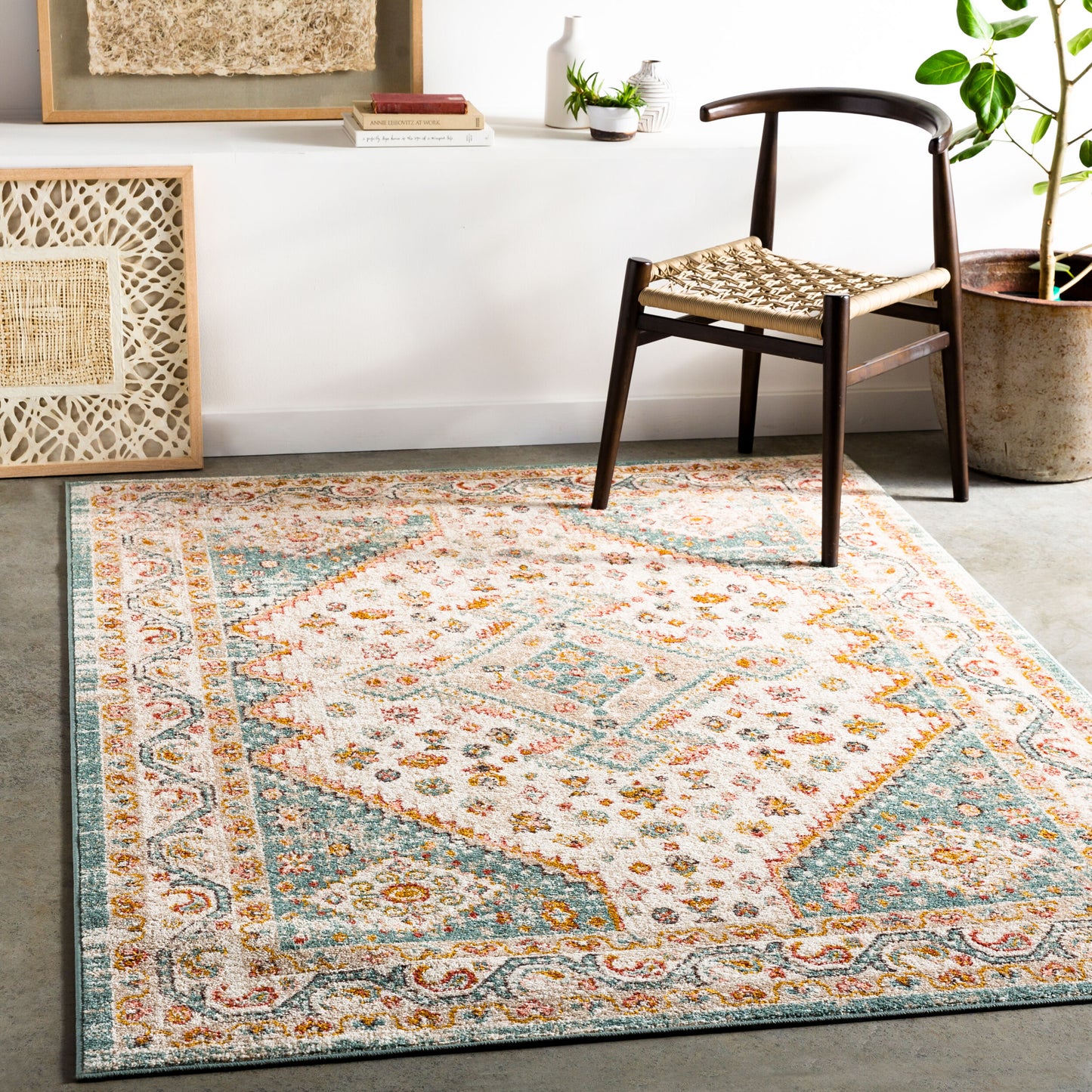 Ankara AKR-2337 5' x 7' Machine Woven Area Rug