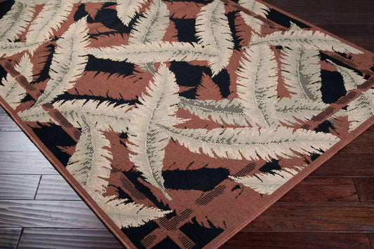 Alfombra Alfresco ALF-9541 de 2,13 m, tejida a máquina, para interior y exterior