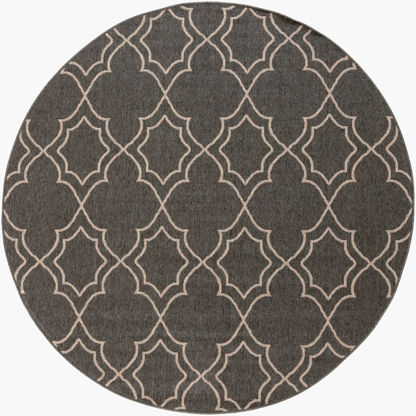 Alfresco ALF-9590 5ft Round Machine Woven Indoor/Outdoor Area Rug
