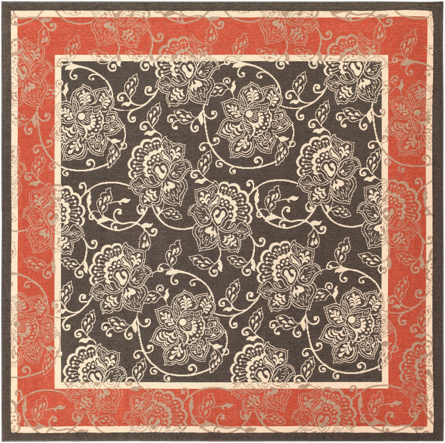 Alfresco ALF-9592 9ft Square Machine Woven Indoor/Outdoor Area Rug