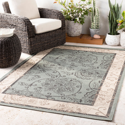Alfombra tejida a máquina para interior y exterior Alfresco ALF-9594 de 1,52 m x 2,13 m
