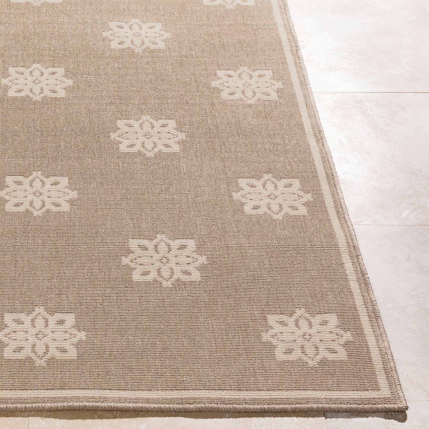 Alfresco ALF-9607 7ft Round Machine Woven Indoor/Outdoor Area Rug