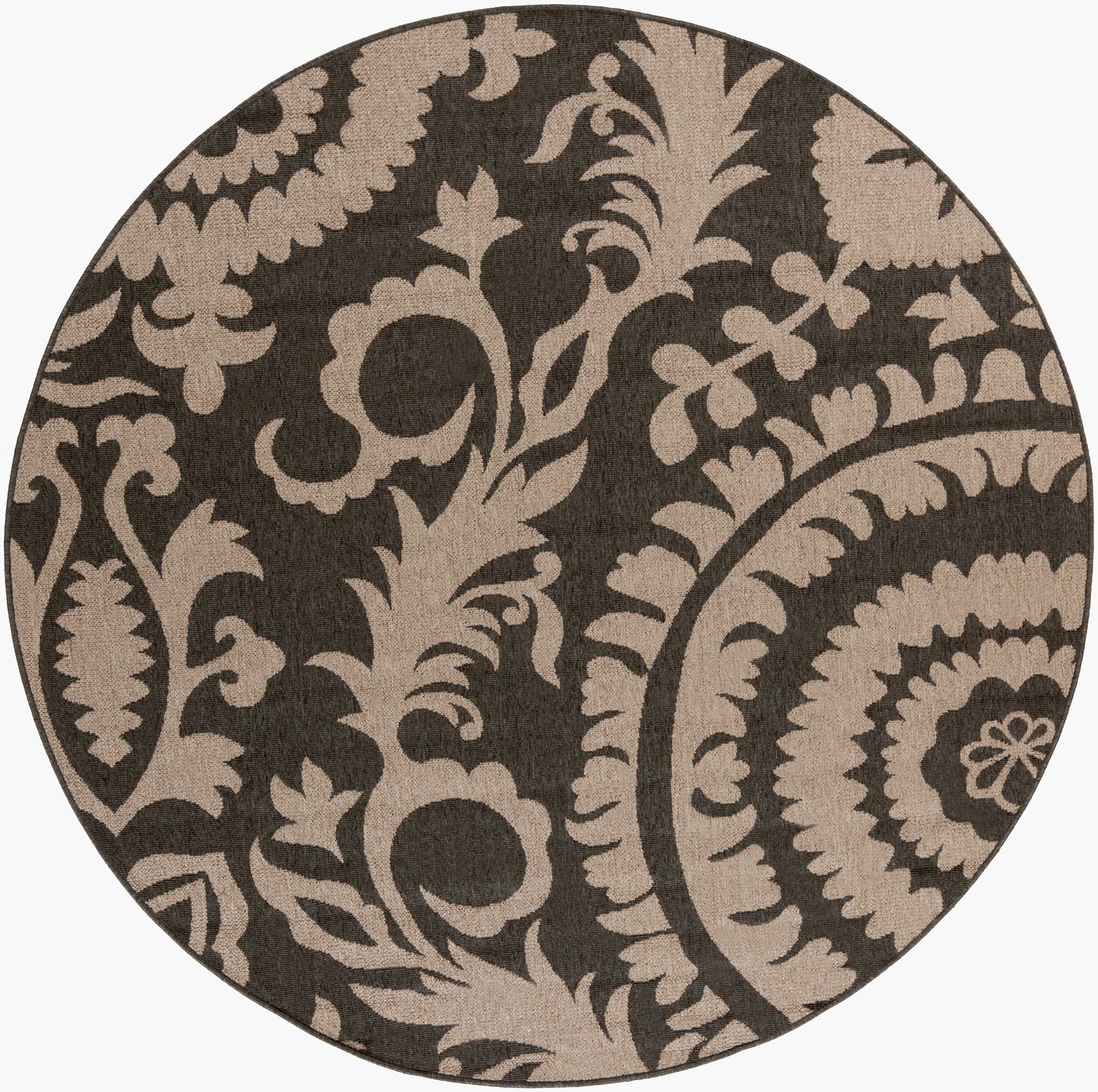 Alfresco ALF-9615 5ft Round Machine Woven Indoor/Outdoor Area Rug