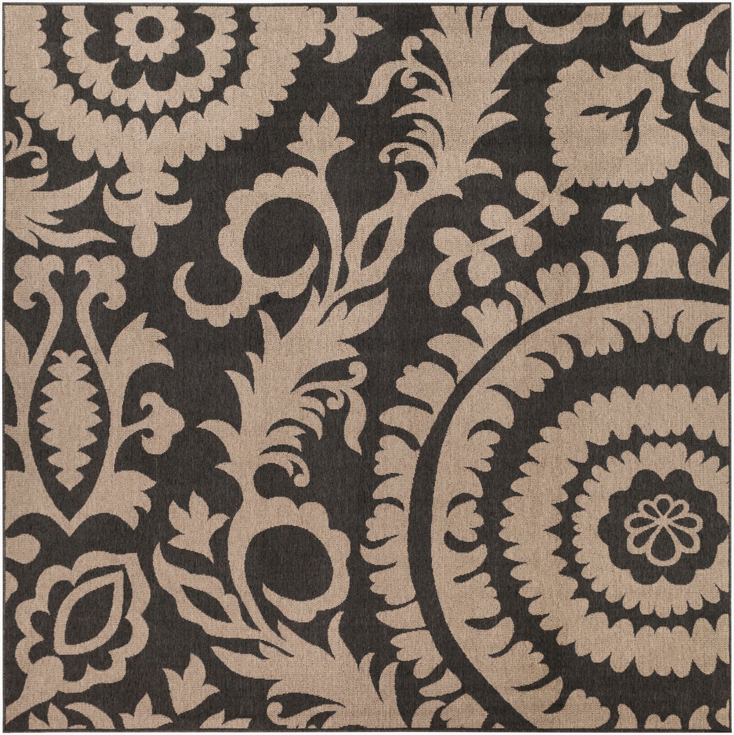 Alfresco ALF-9615 9ft Square Machine Woven Indoor/Outdoor Area Rug
