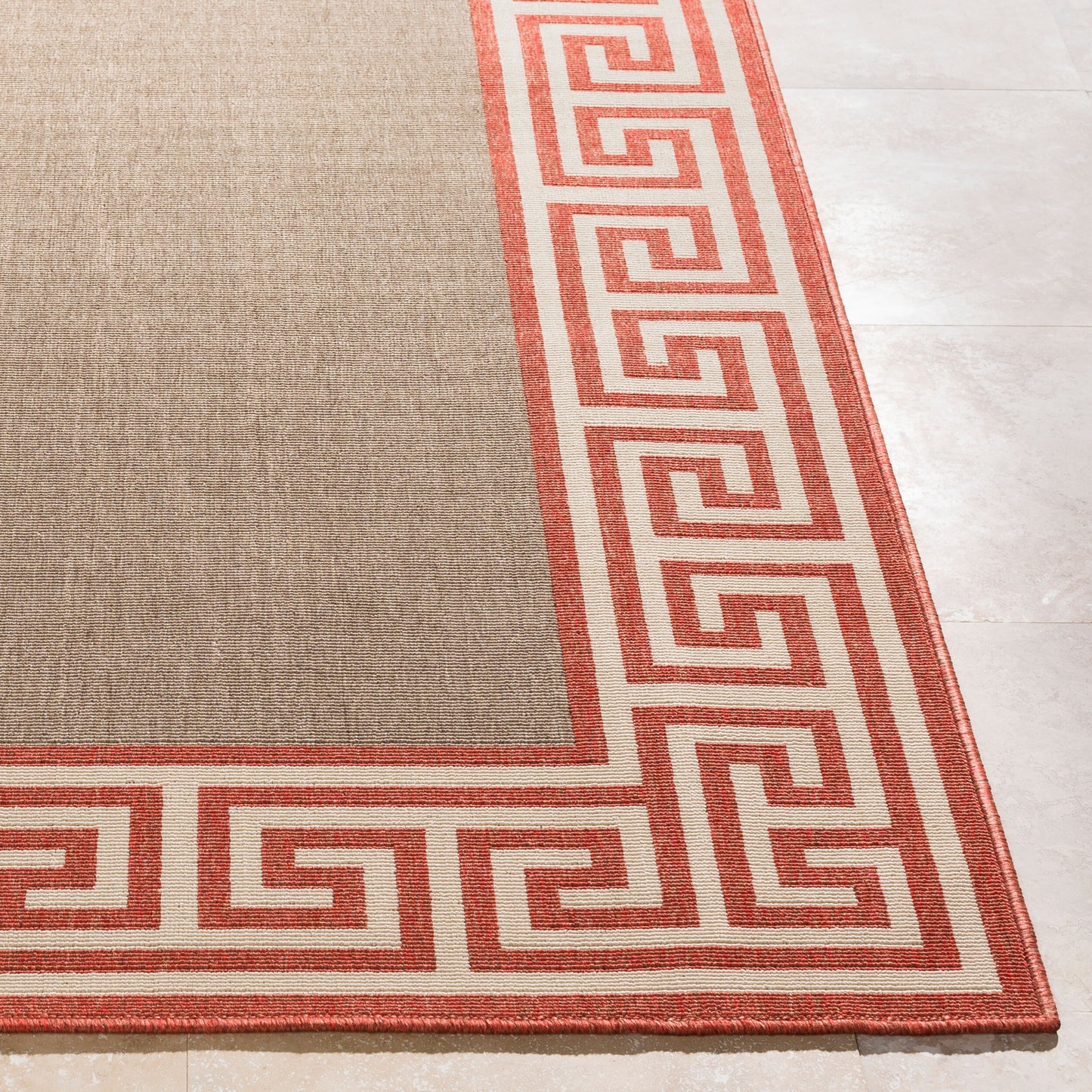 Alfresco ALF-9628 7ft Square Machine Woven Indoor/Outdoor Area Rug