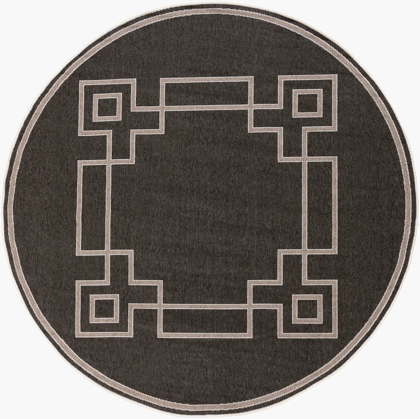 Alfresco ALF-9630 7ft Round Machine Woven Indoor/Outdoor Area Rug