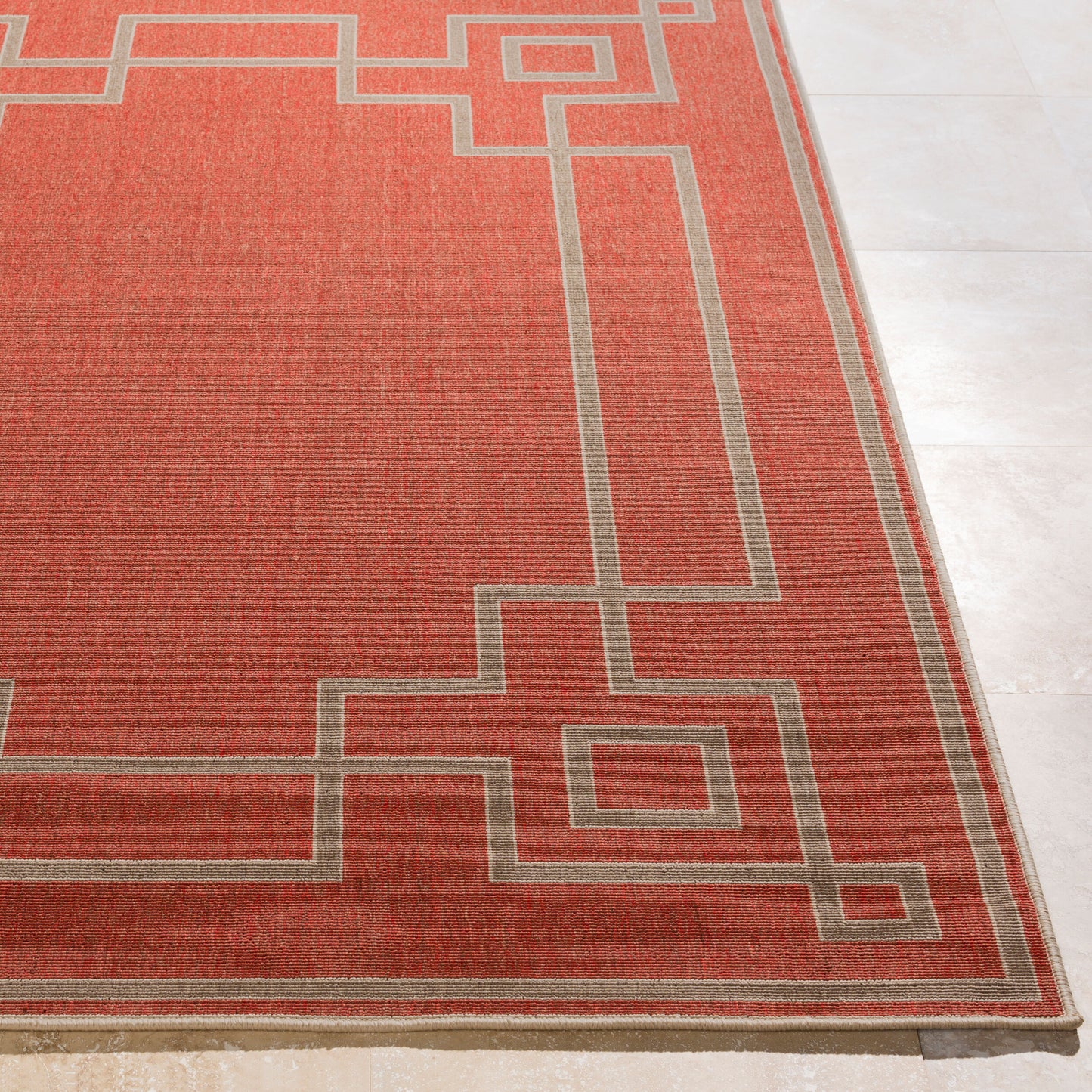 Alfresco ALF-9631 9ft Round Machine Woven Indoor/Outdoor Area Rug