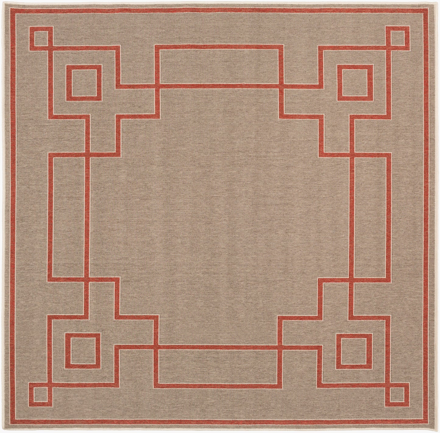 Alfresco ALF-9633 7ft Square Machine Woven Indoor/Outdoor Area Rug