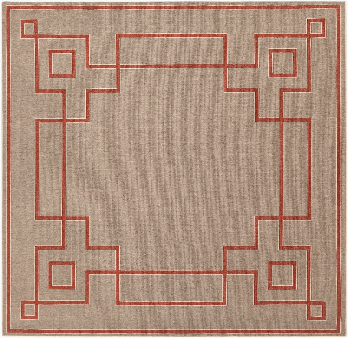 Alfresco ALF-9633 9ft Square Machine Woven Indoor/Outdoor Area Rug