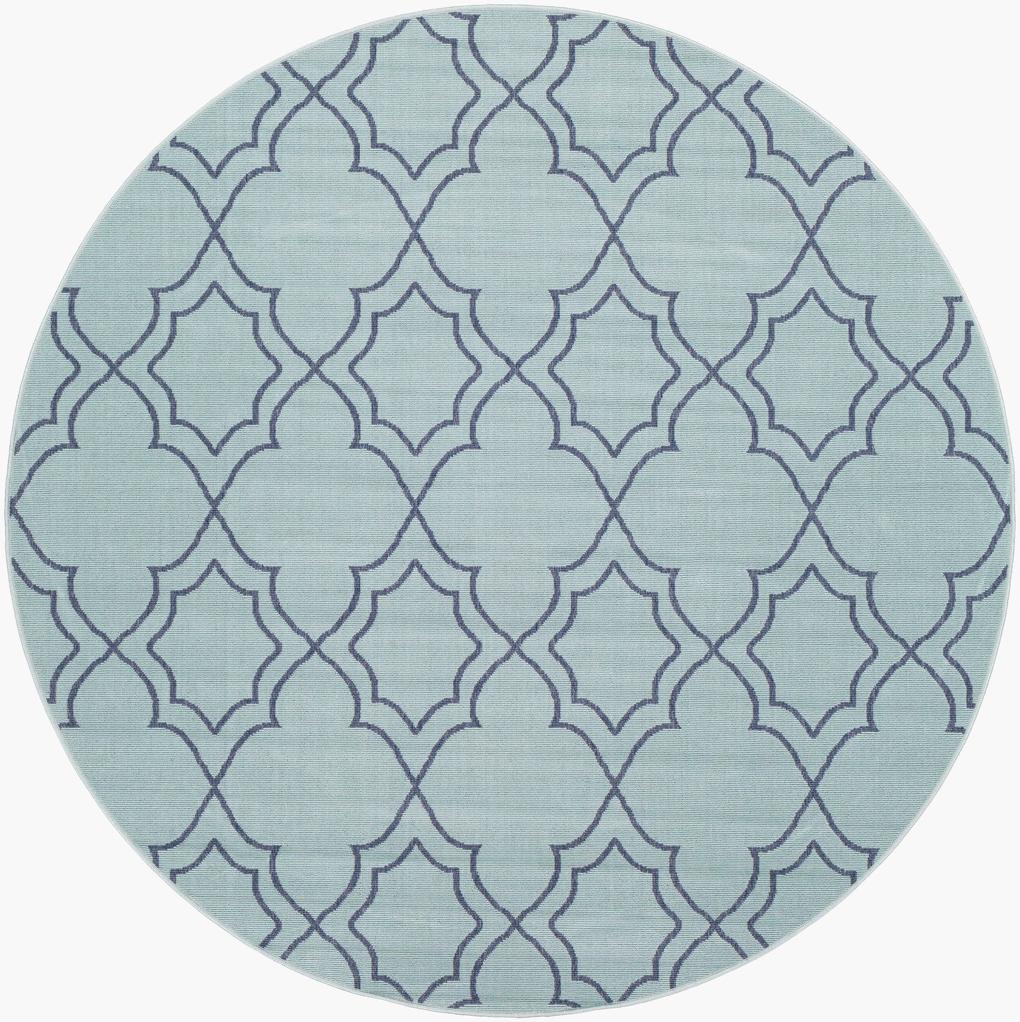Alfresco ALF-9652 7ft Round Machine Woven Indoor/Outdoor Area Rug