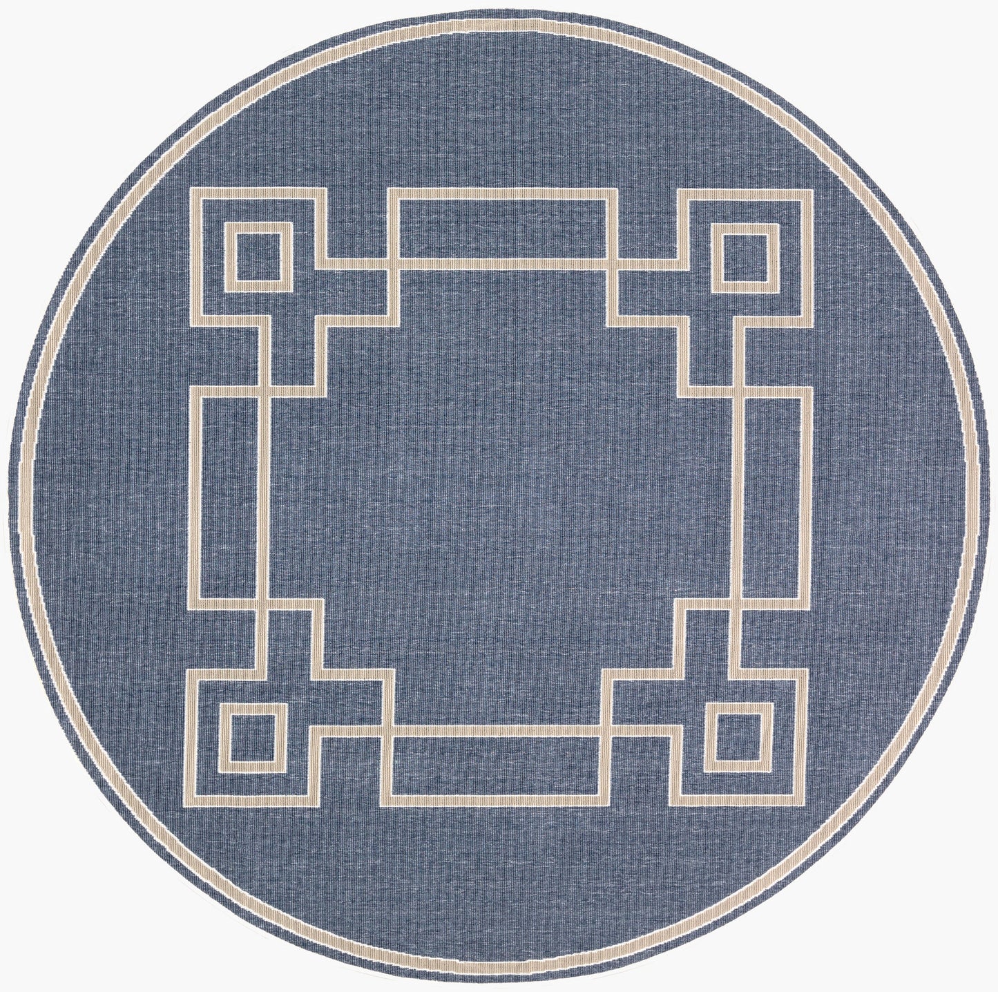Alfresco ALF-9654 5ft Round Machine Woven Indoor/Outdoor Area Rug