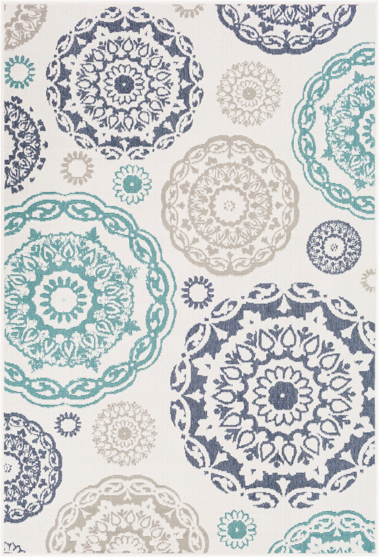 Alfresco ALF-9665 2' x 4' Machine Woven Indoor/Outdoor Accent Rug