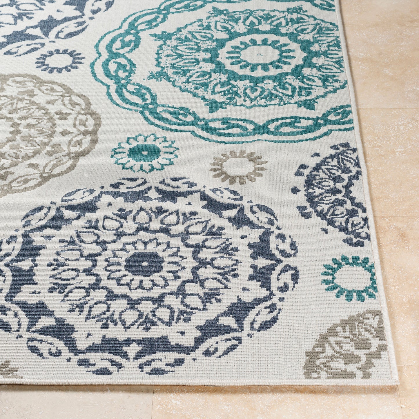 Alfresco ALF-9665 2' x 4' Machine Woven Indoor/Outdoor Accent Rug