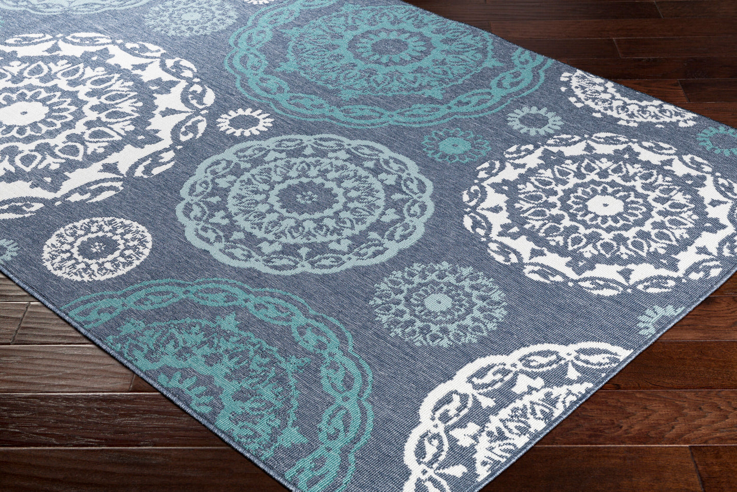 Alfresco ALF-9666 7ft Square Machine Woven Indoor/Outdoor Area Rug