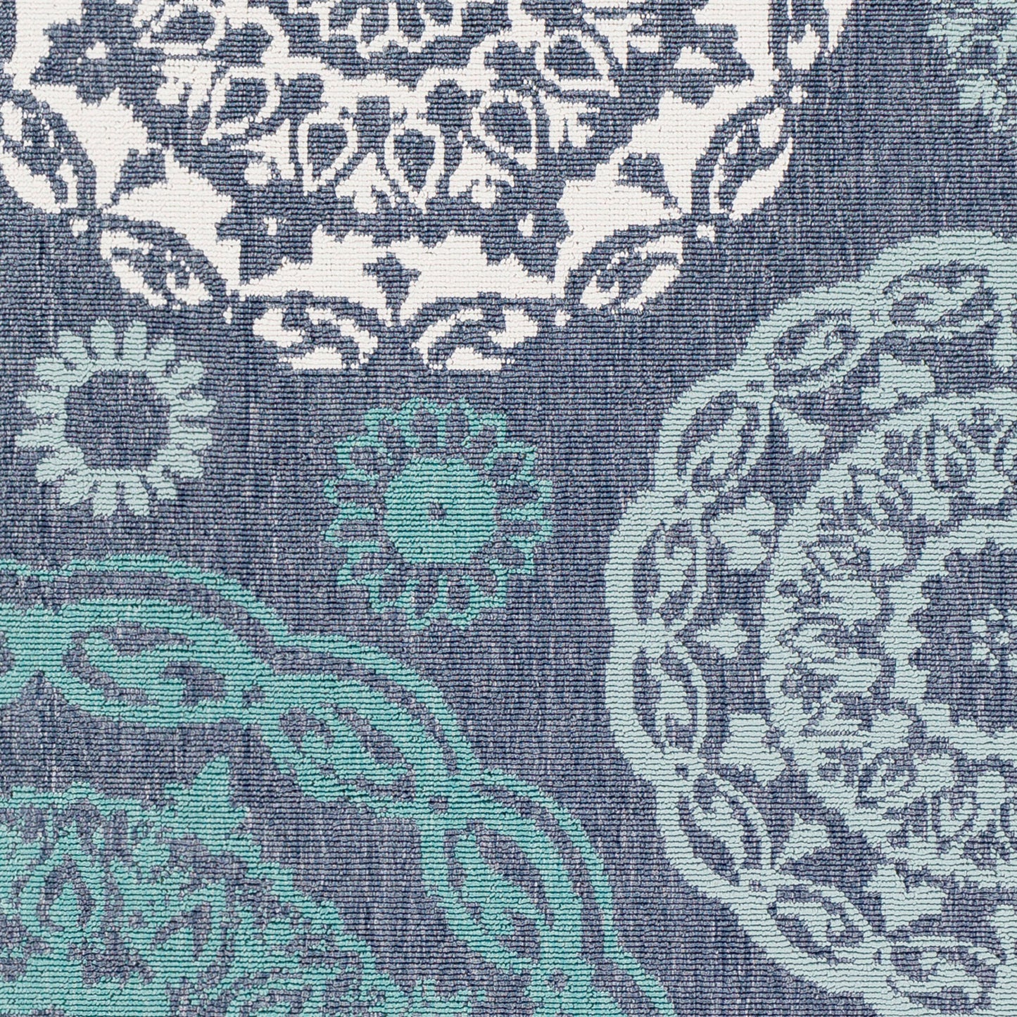 Alfresco ALF-9666 7ft Square Machine Woven Indoor/Outdoor Area Rug