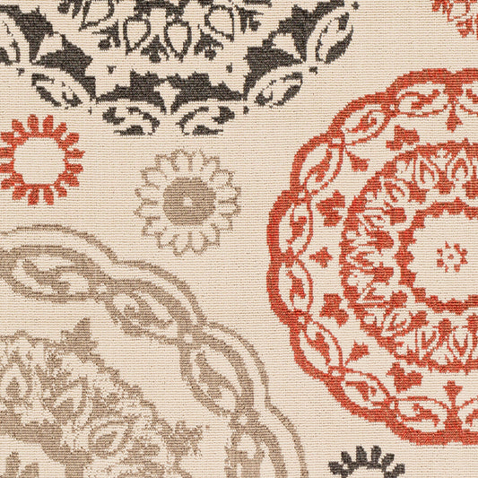 Alfombra redonda tejida a máquina Alfresco ALF-9667 de 1,5 m para interior y exterior