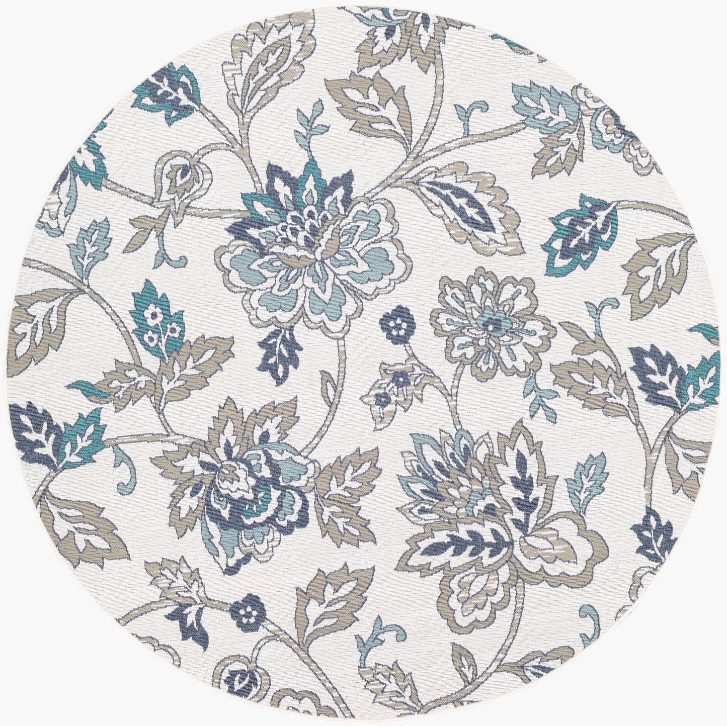 Alfresco ALF-9674 9ft Round Machine Woven Indoor/Outdoor Area Rug
