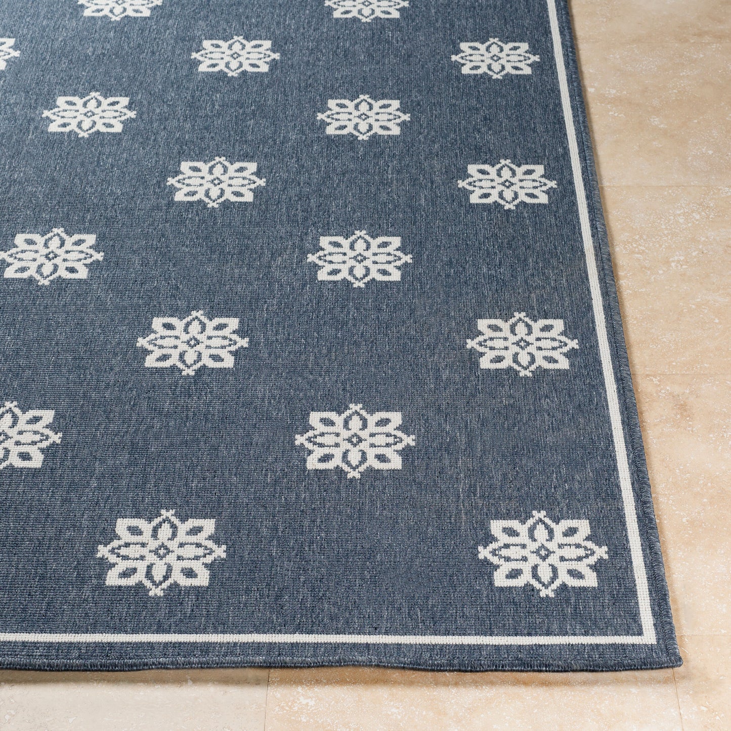 Alfombra redonda tejida a máquina Alfresco ALF-9675 de 2,7 m para interior y exterior