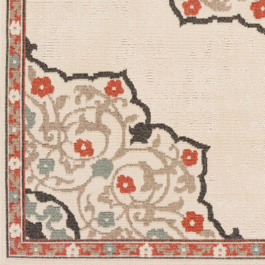 Alfombra redonda tejida a máquina Alfresco ALF-9679 de 2,7 m para interior y exterior