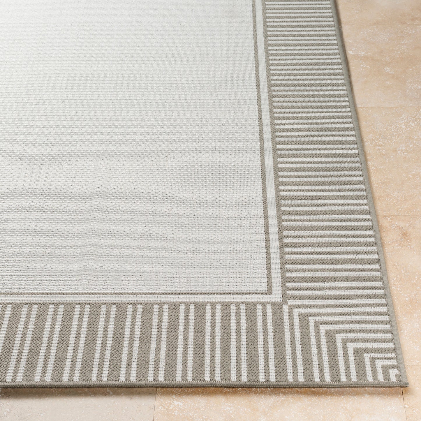 Alfombra Alfresco ALF-9681 de 2,4 m, tejida a máquina, para interior y exterior