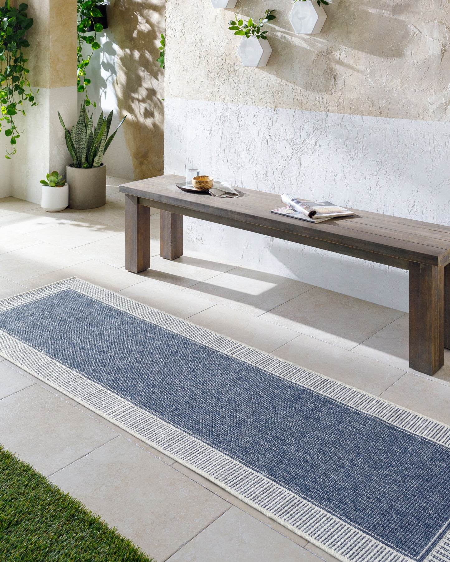 Alfresco ALF-9682 9ft Square Machine Woven Indoor/Outdoor Area Rug
