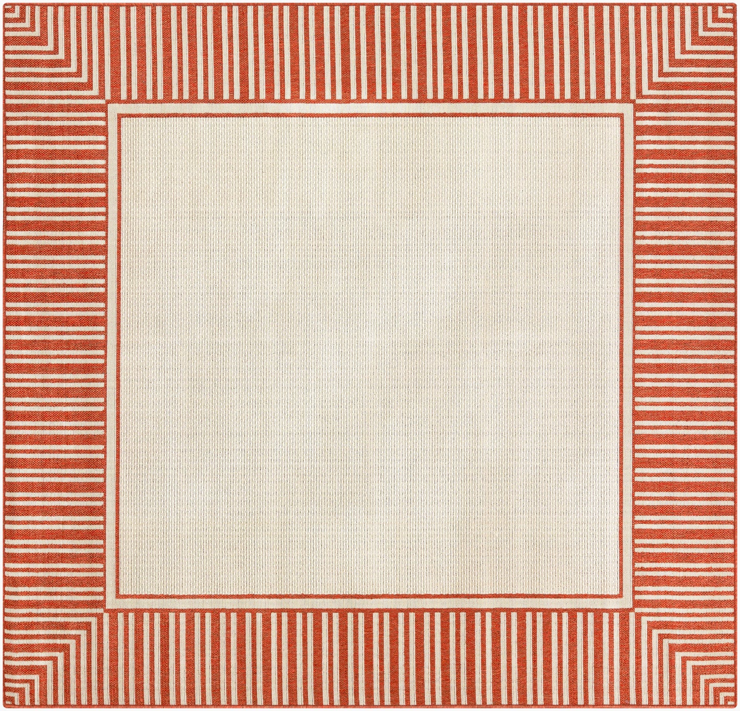Alfresco ALF-9683 7ft Square Machine Woven Indoor/Outdoor Area Rug