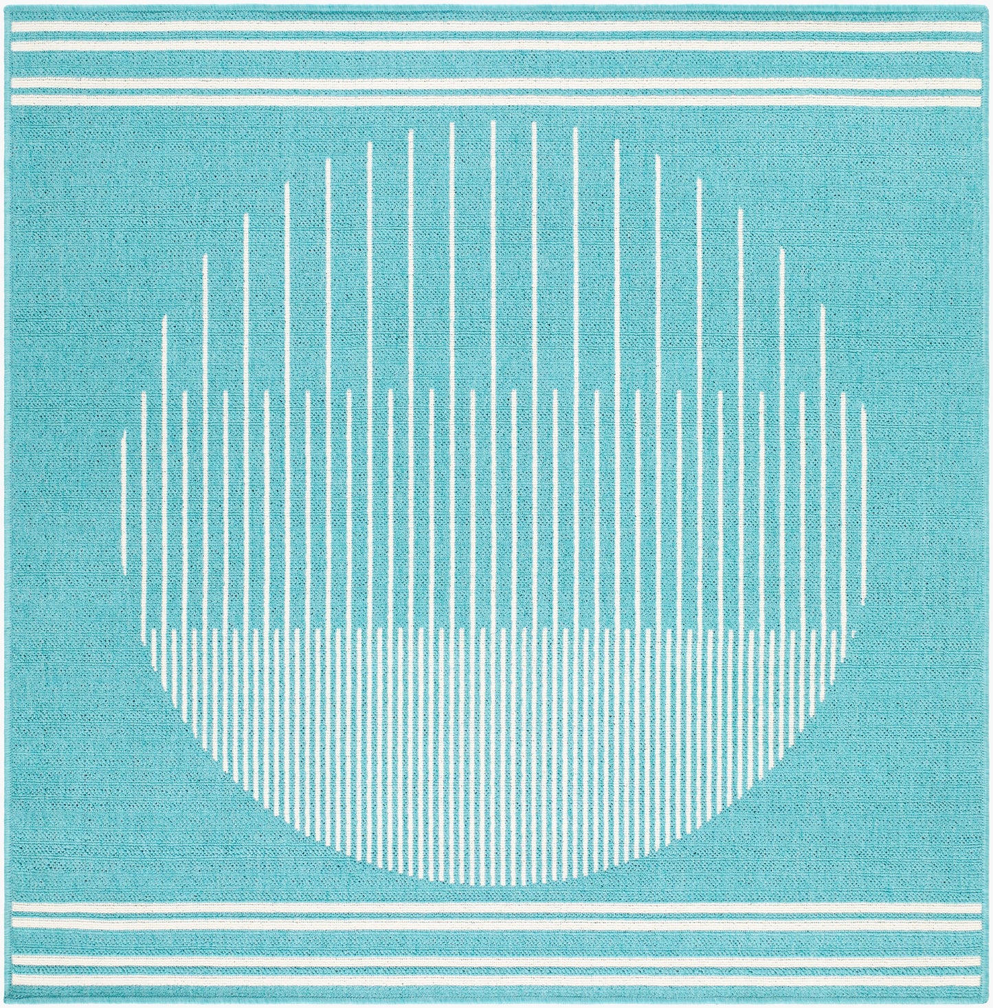 Alfresco ALF-9691 7ft Square Machine Woven Indoor/Outdoor Area Rug
