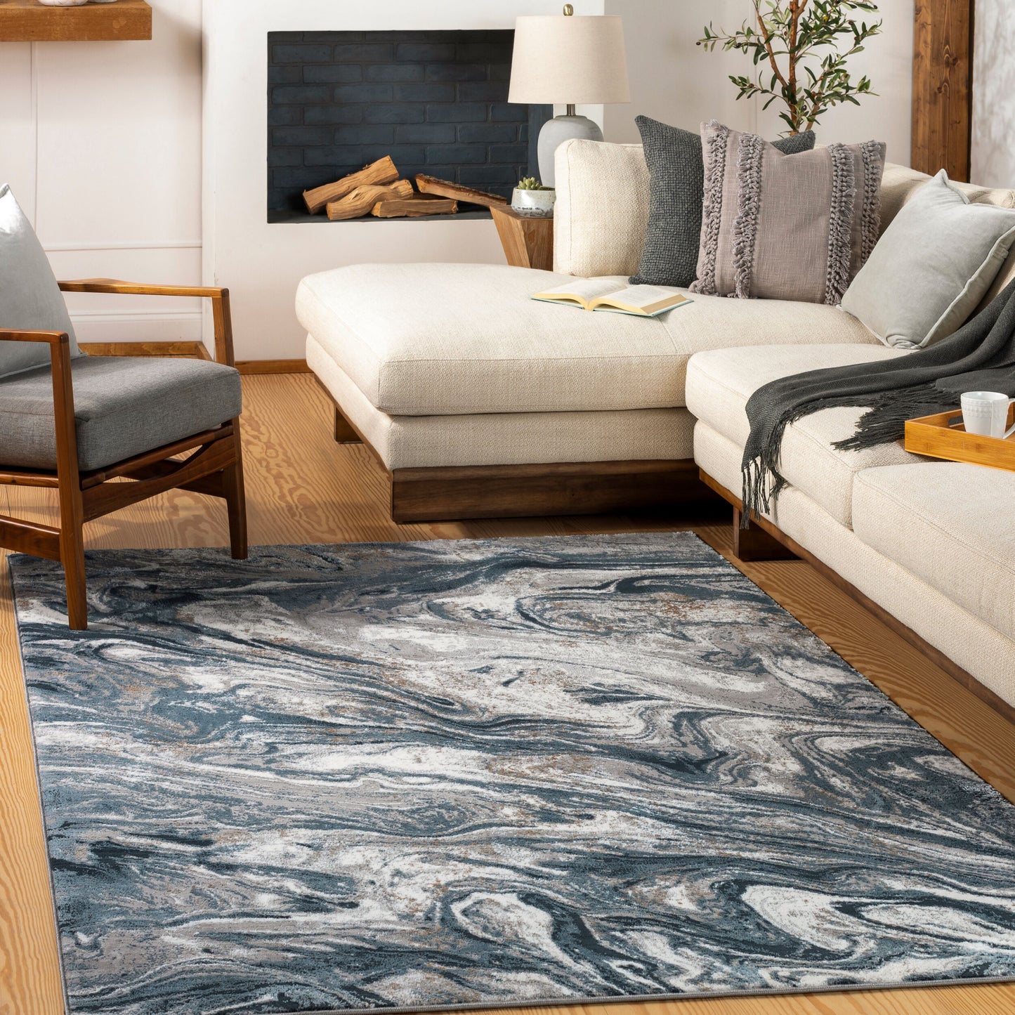 Allegro ALG-2344 8' x 10' Machine Woven Area Rug