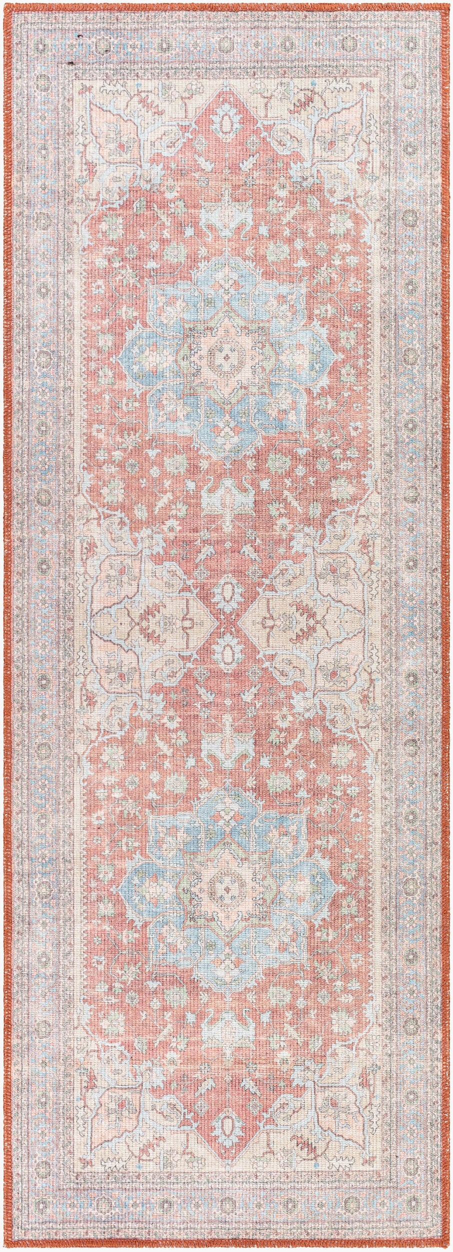 Alanya ALY-2300 7ft Runner Machine Woven Washable Runner Rug