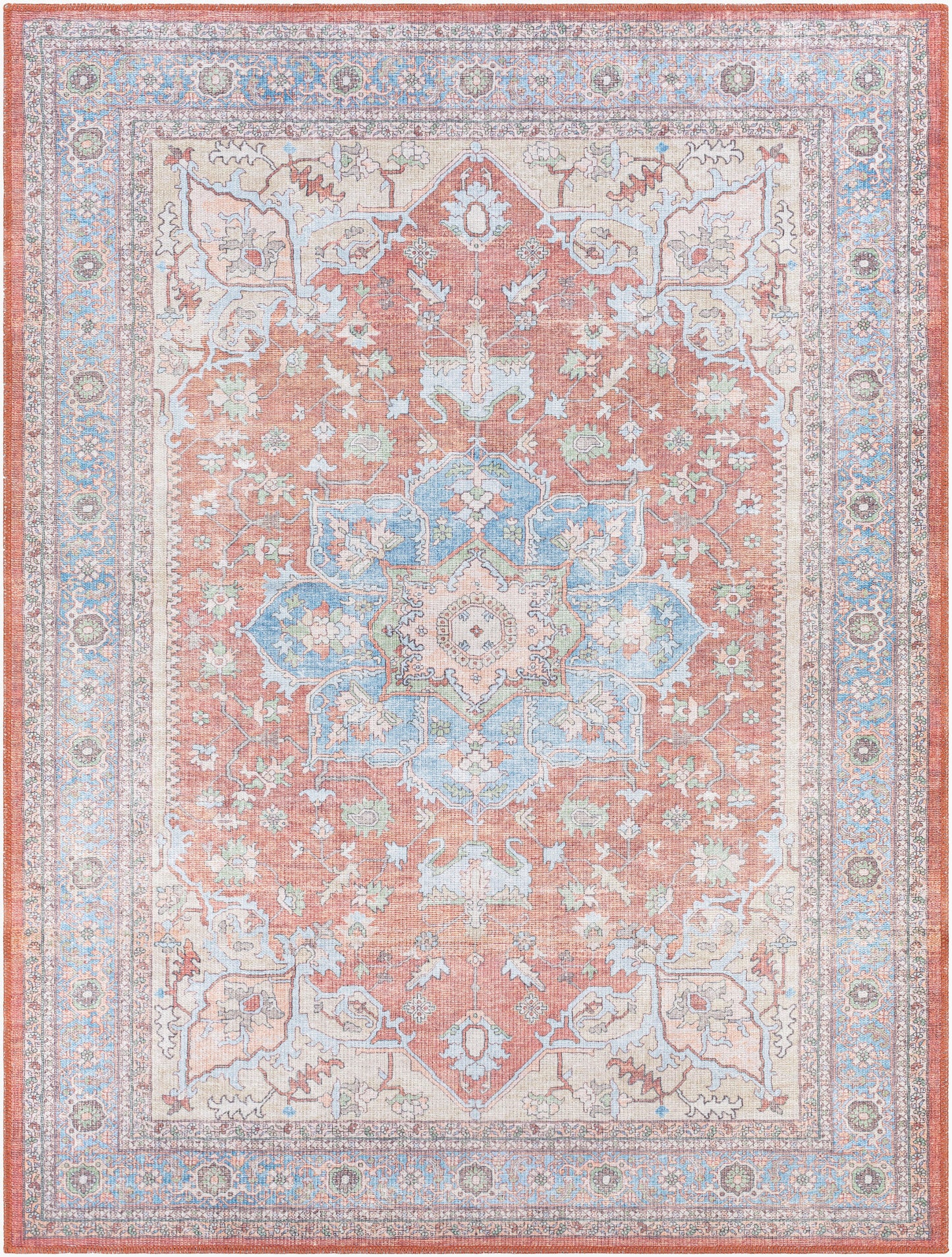Alanya ALY-2300 5' x 7' Machine Woven Washable Area Rug
