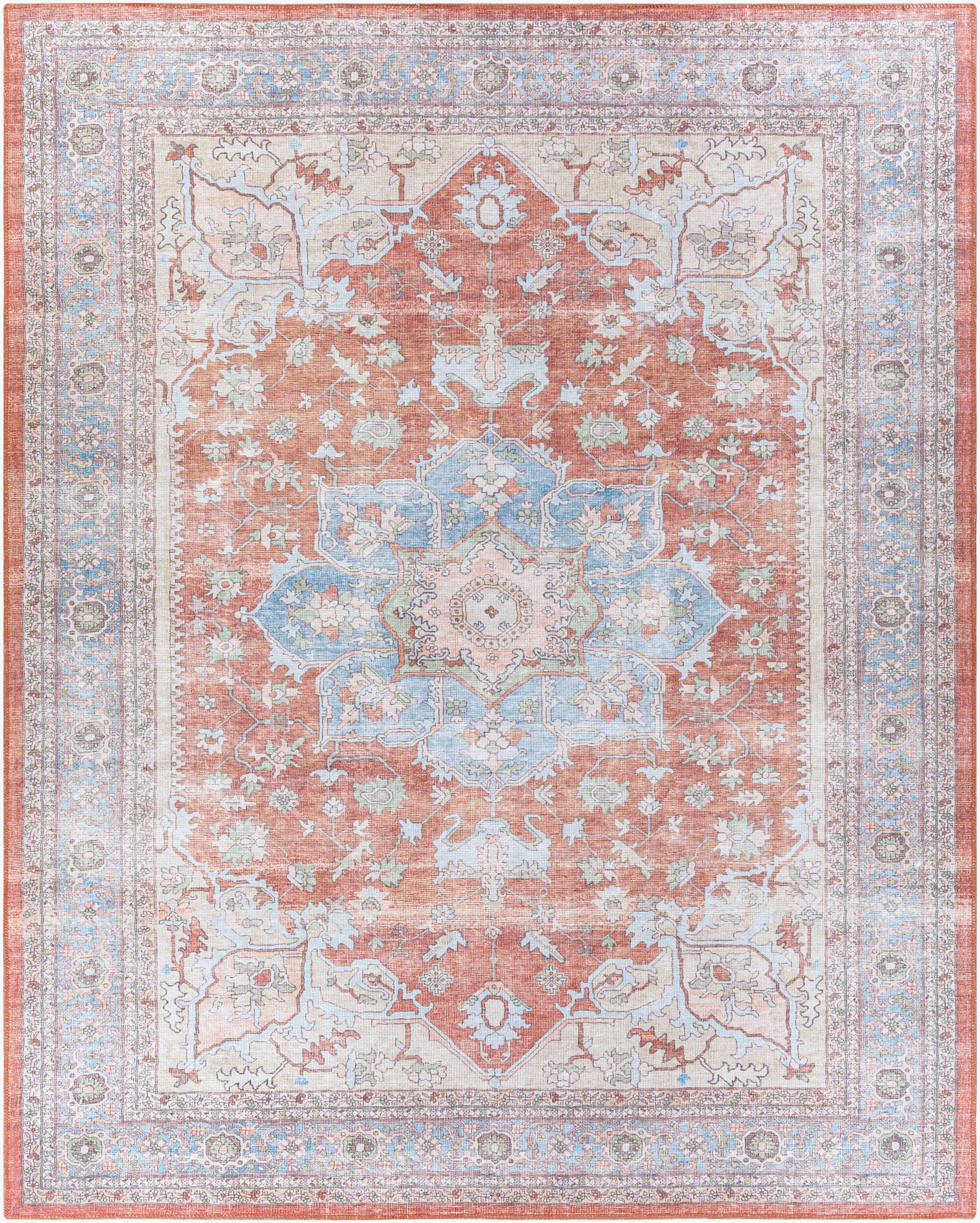 Alanya ALY-2300 8' x 10' Machine Woven Washable Area Rug