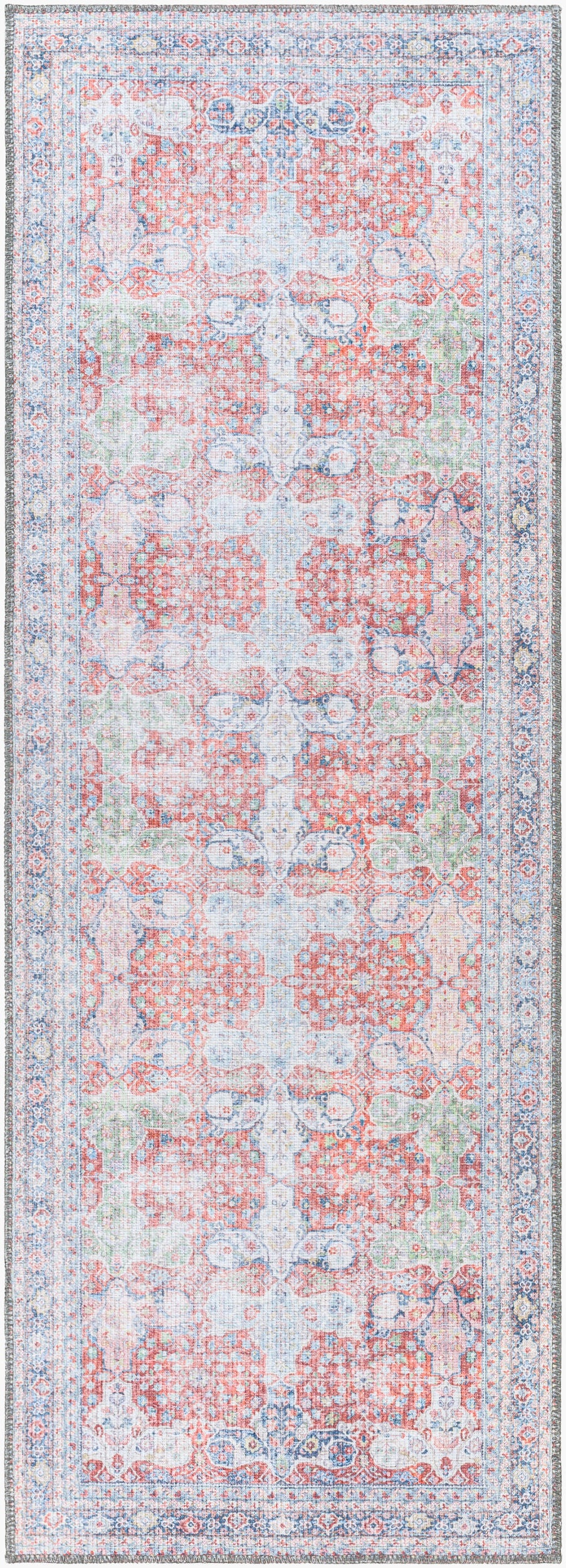 Alanya ALY-2301 7ft Runner Machine Woven Washable Runner Rug