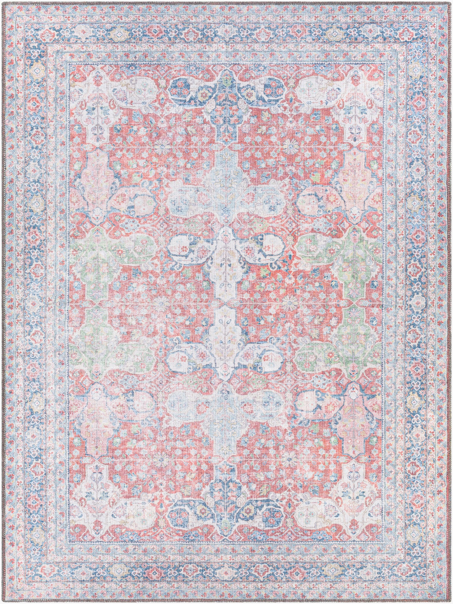 Alanya ALY-2301 5' x 7' Machine Woven Washable Area Rug