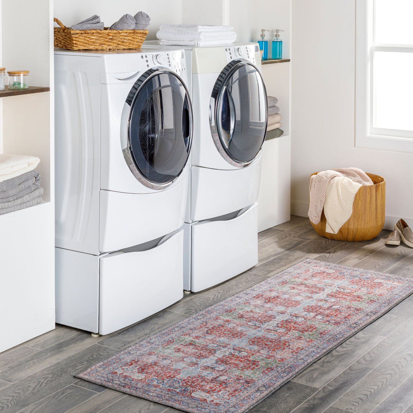 Alanya ALY-2301 7ft Runner Machine Woven Washable Runner Rug