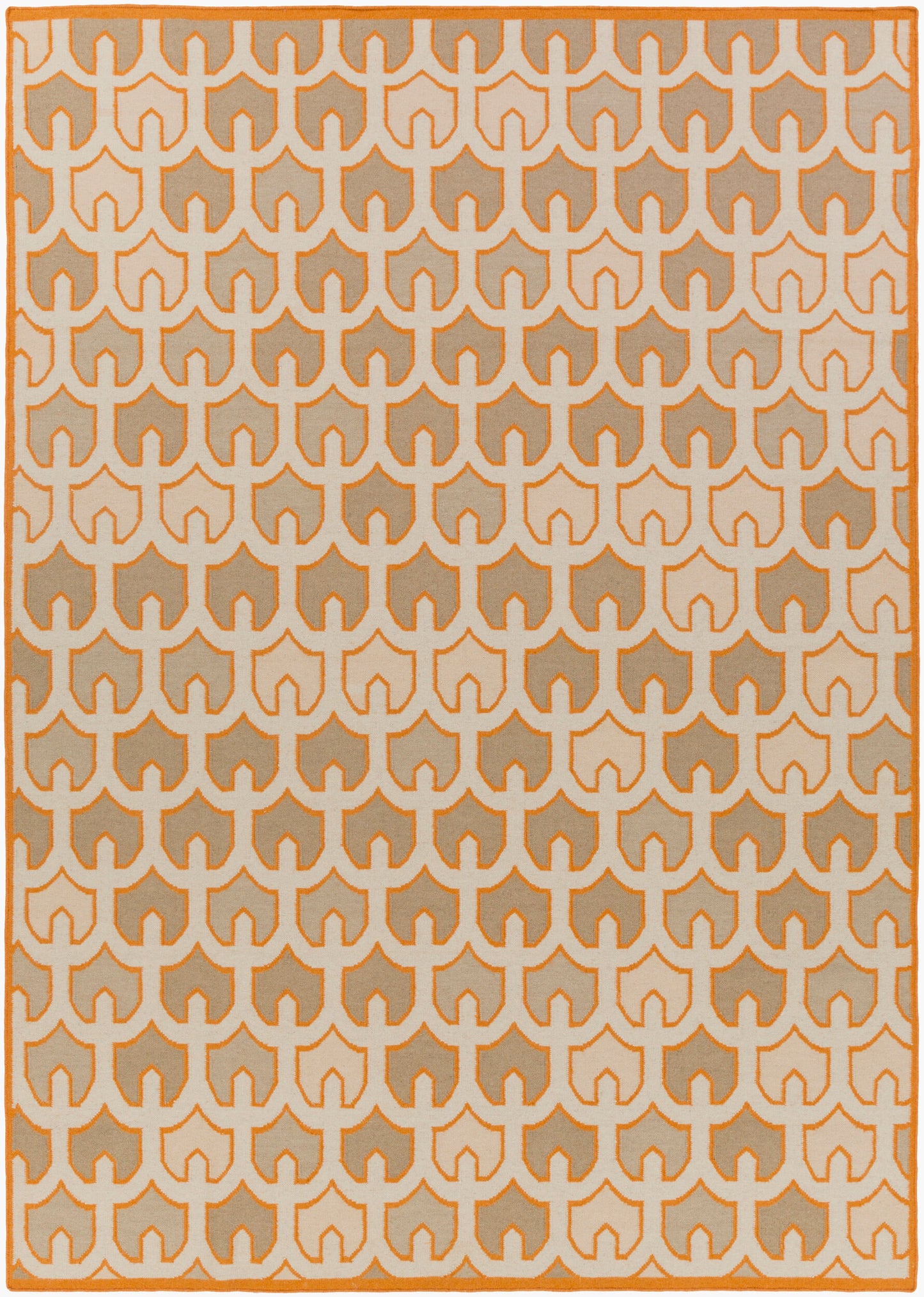 Alfombra decorativa de lana hecha a mano Alameda AMD-1077 de 2' x 3'