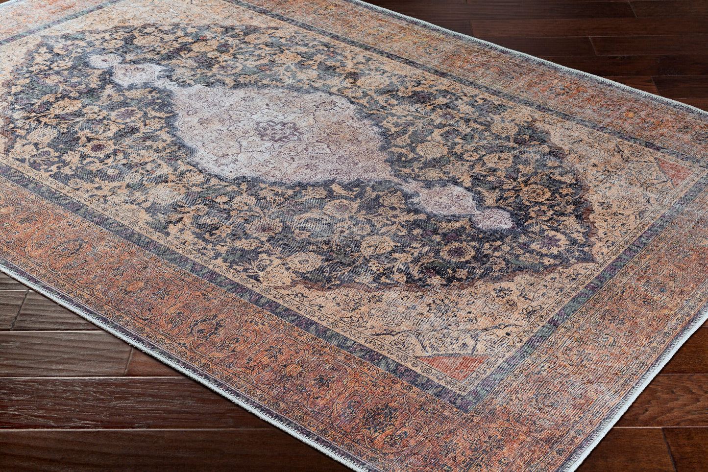Amelie AML-2300 8ft Runner Machine Woven Washable Runner Rug