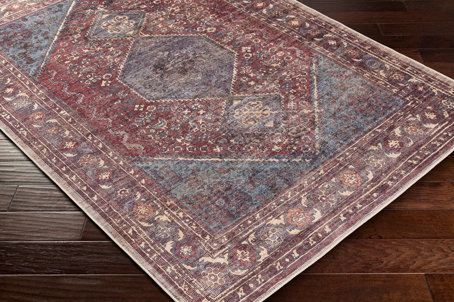 Amelie AML-2306 8ft Runner Machine Woven Washable Runner Rug