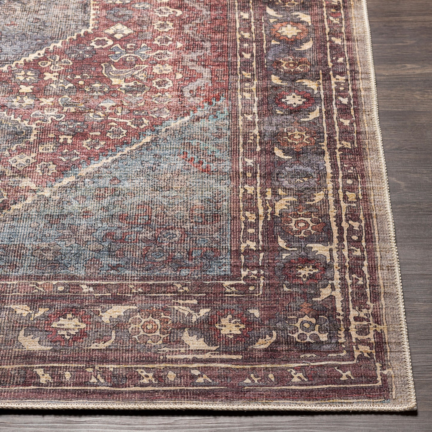 Amelie AML-2306 8ft Runner Machine Woven Washable Runner Rug