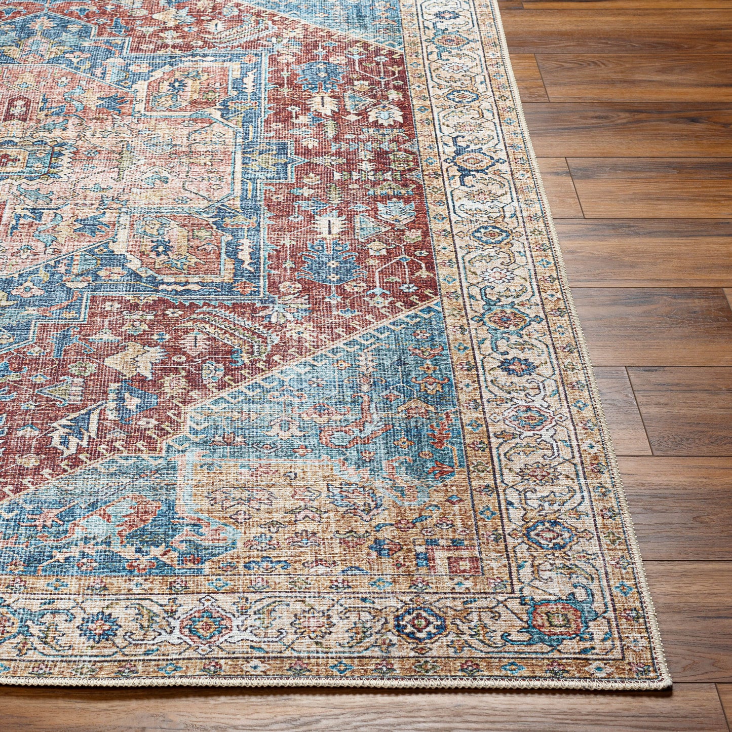 Amelie AML-2310 8ft Runner Machine Woven Washable Runner Rug