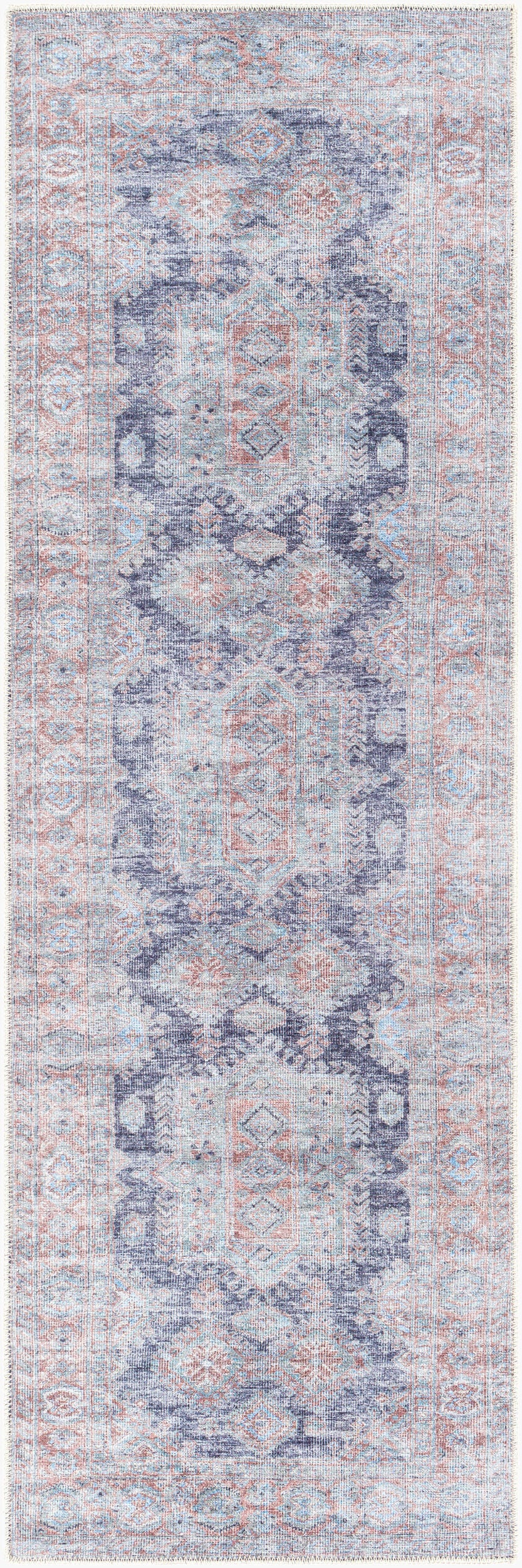 Amelie AML-2314 8ft Runner Machine Woven Washable Runner Rug