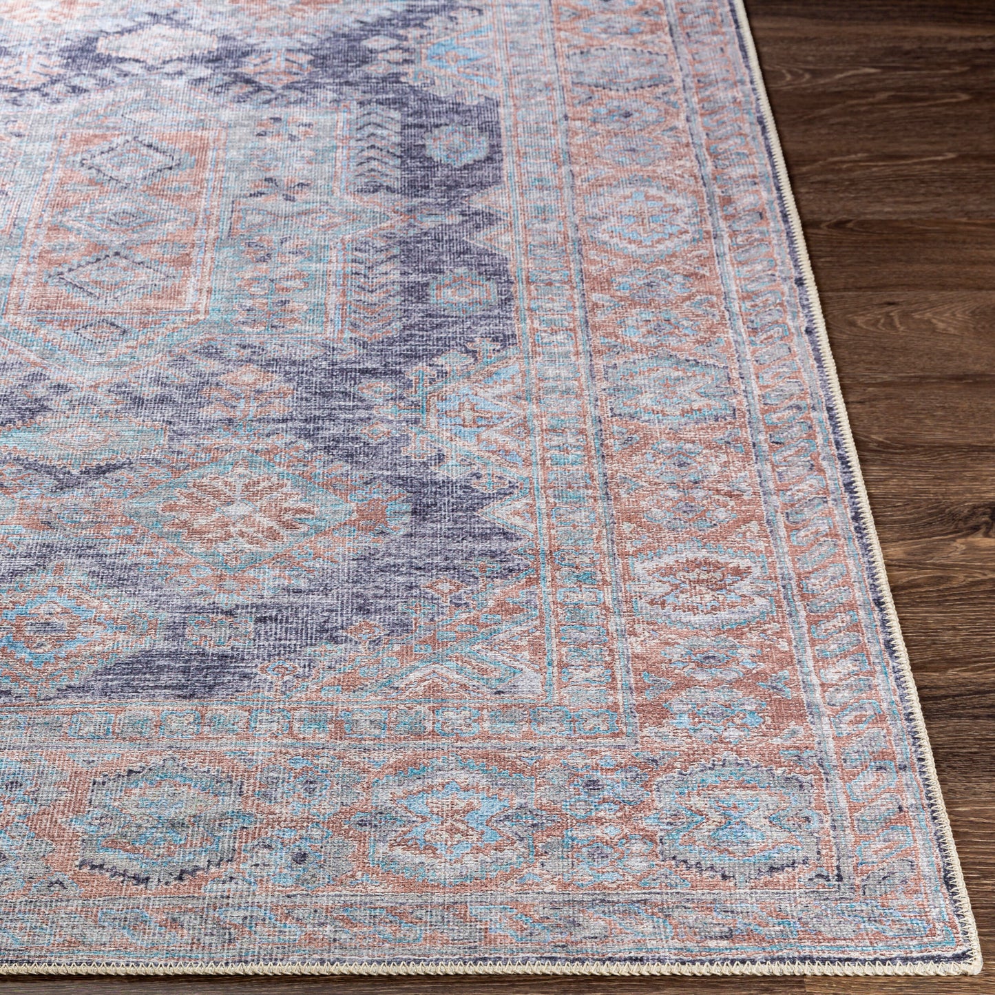 Amelie AML-2314 8ft Runner Machine Woven Washable Runner Rug