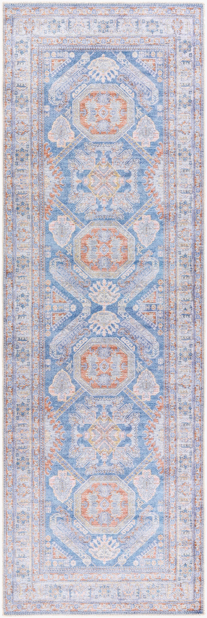 Amelie AML-2317 8ft Runner Machine Woven Washable Runner Rug