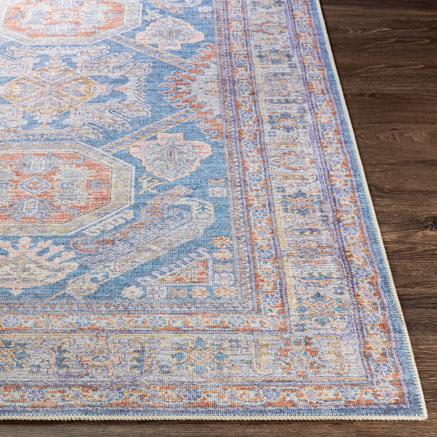 Amelie AML-2317 8ft Runner Machine Woven Washable Runner Rug